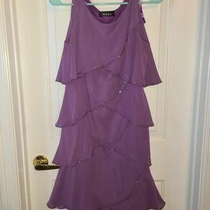 S.L. Fashions purple cocktail dress Size 10P